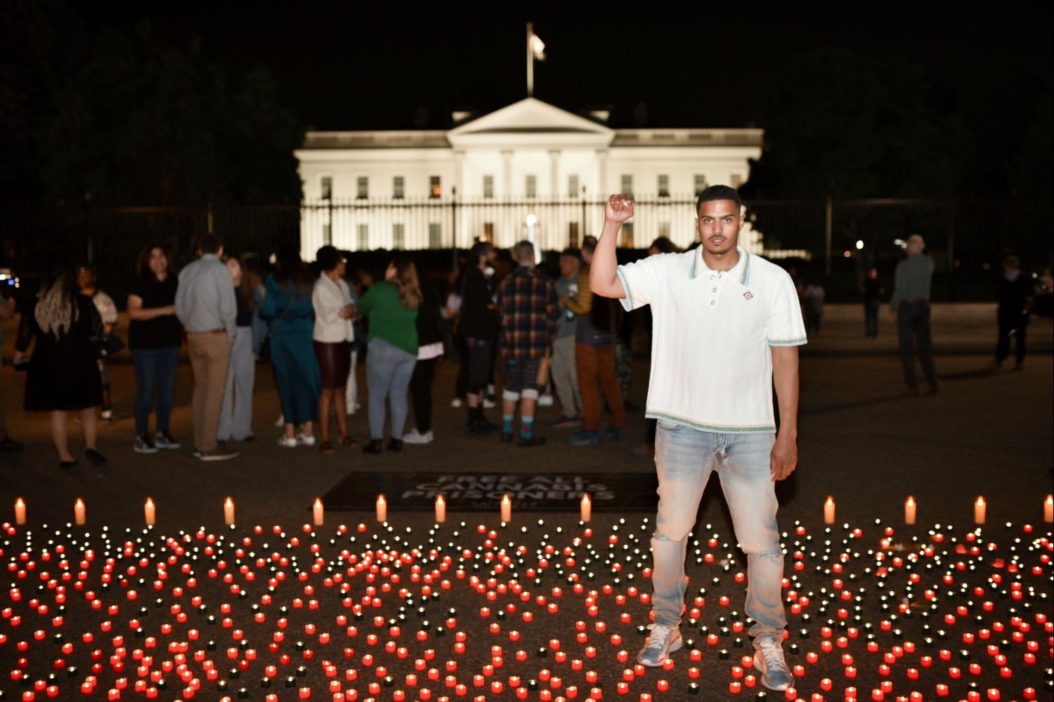 Donte West in front of the White House in Washington D.C.